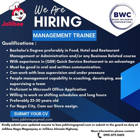BICOL WILSERVE CORPORATION Jobs in Naga .